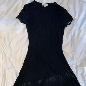 By the way black dress w white seams - M